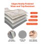 Large Area Rug 8 x 10 ft Anti-Skid Tear-Resistant Floor Mat Vintage Brown Red