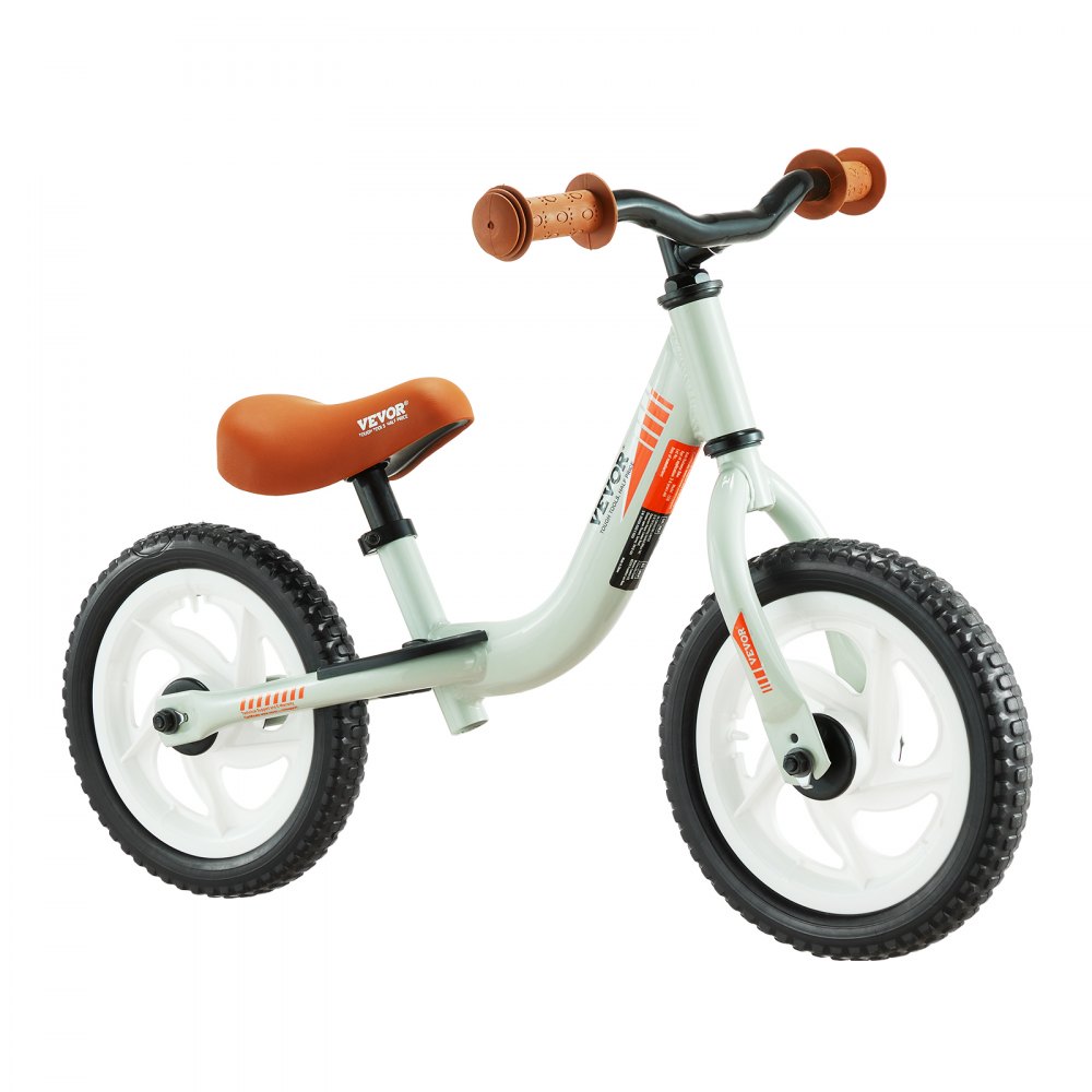 VEVOR Toddler Balance Bike, Lightweight Aluminum Alloy Balance Bicycle for Kids, with Adjustable Seat & Handlebar, 12" EVA Foam Tires, No Pedal Kids Bicycle Gift for 1-5 Years Boys Girls, 55LBS Suppor