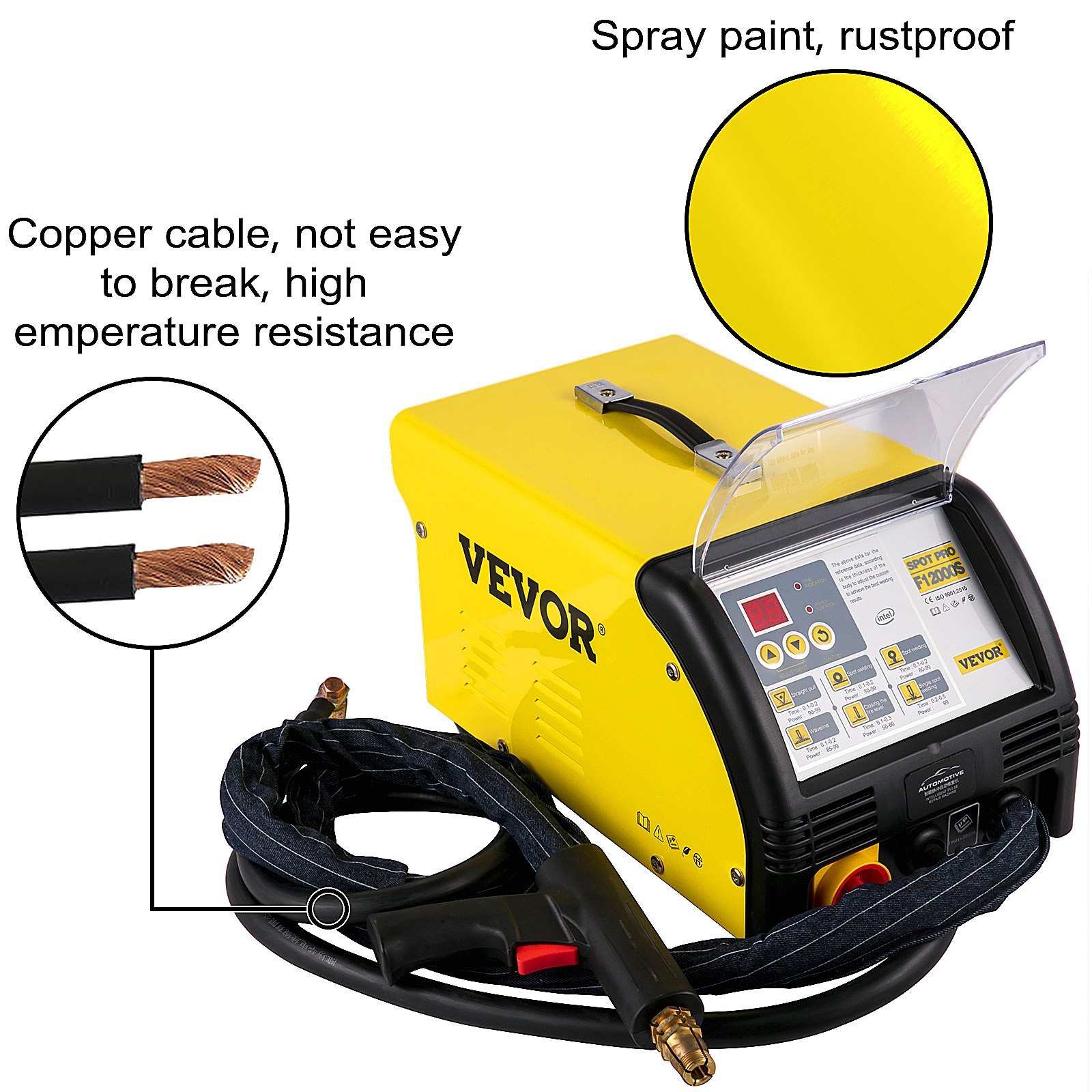 VEVOR Stud Welding Machine Weld Dent Puller 6000A Spot Welder Car Body Repair