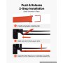 VEVOR Forklift Extensions 2440 x 140 mm, Retaining Loop and Bottom Lock, for Forklifts and Forklift Trucks, Heavy-Duty Industrial Pallet Fork Attachments, Extended Load Handling, Orange, 1 Pair