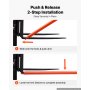 VEVOR Forklift Extensions 2440 x 165 mm, Retaining Loop and Bottom Lock, for Forklifts and Forklift Trucks, Heavy-Duty Industrial Pallet Fork Attachments, Extended Load Handling, Orange, 1 Pair