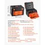 VEVOR Mechanics Tool Set and Socket Set, 450 Pcs, 6.4, 9.5 and 12.7 mm Drive Deep and Standard Sockets, SAE Metric Mechanic Tool Kit with Bits, Wrenches, Accessories, Storage Case with Orange Drawer