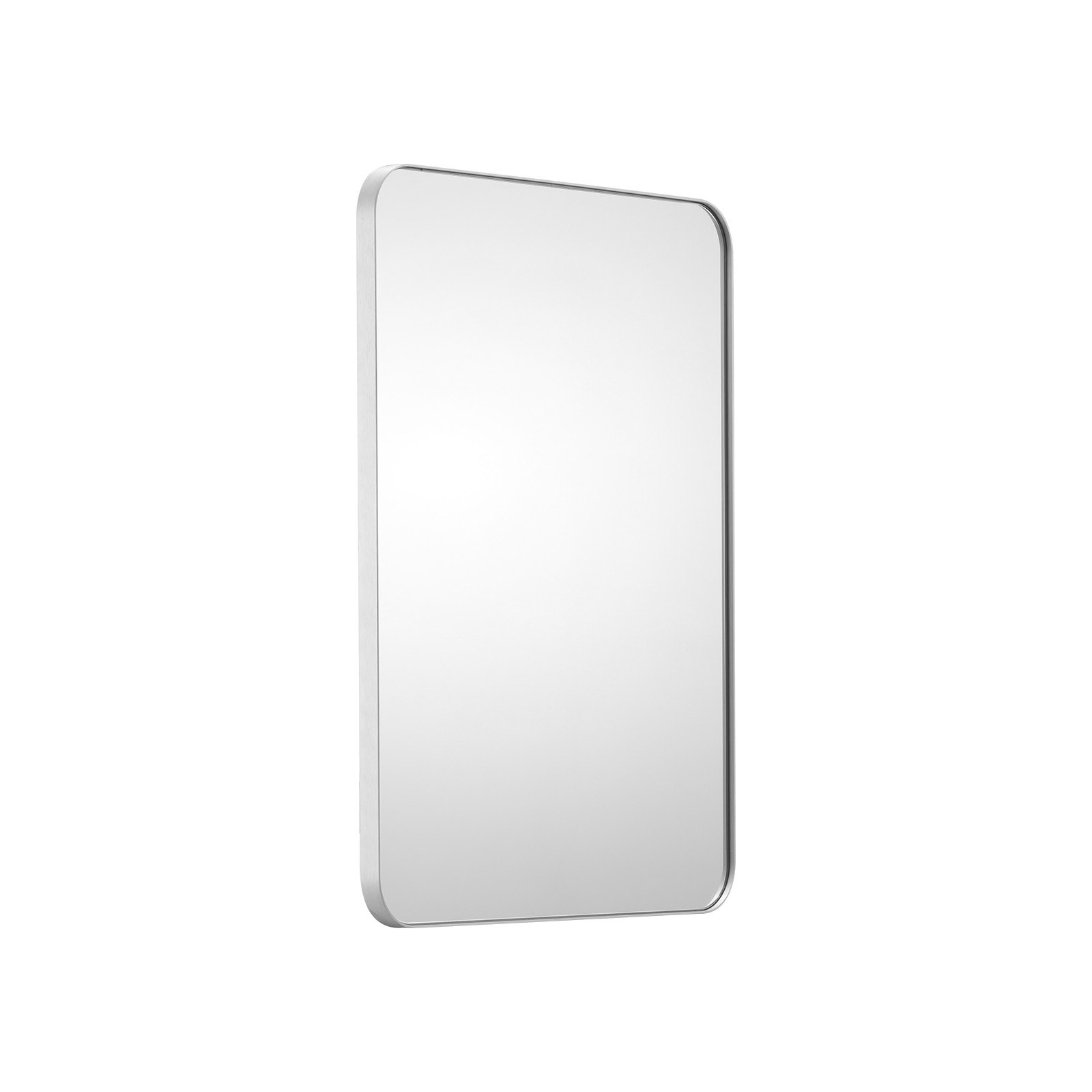 VEVOR Wall Mounted Makeup Mirror, 0.15" Thick, 22" x 30" Mirror with Aluminium Alloy Frame & Explosion-Proof Film, Scratch-Resistant Mirror with Z-Shaped Bracket, Fit for Bathroom/Bedroom/Living Room