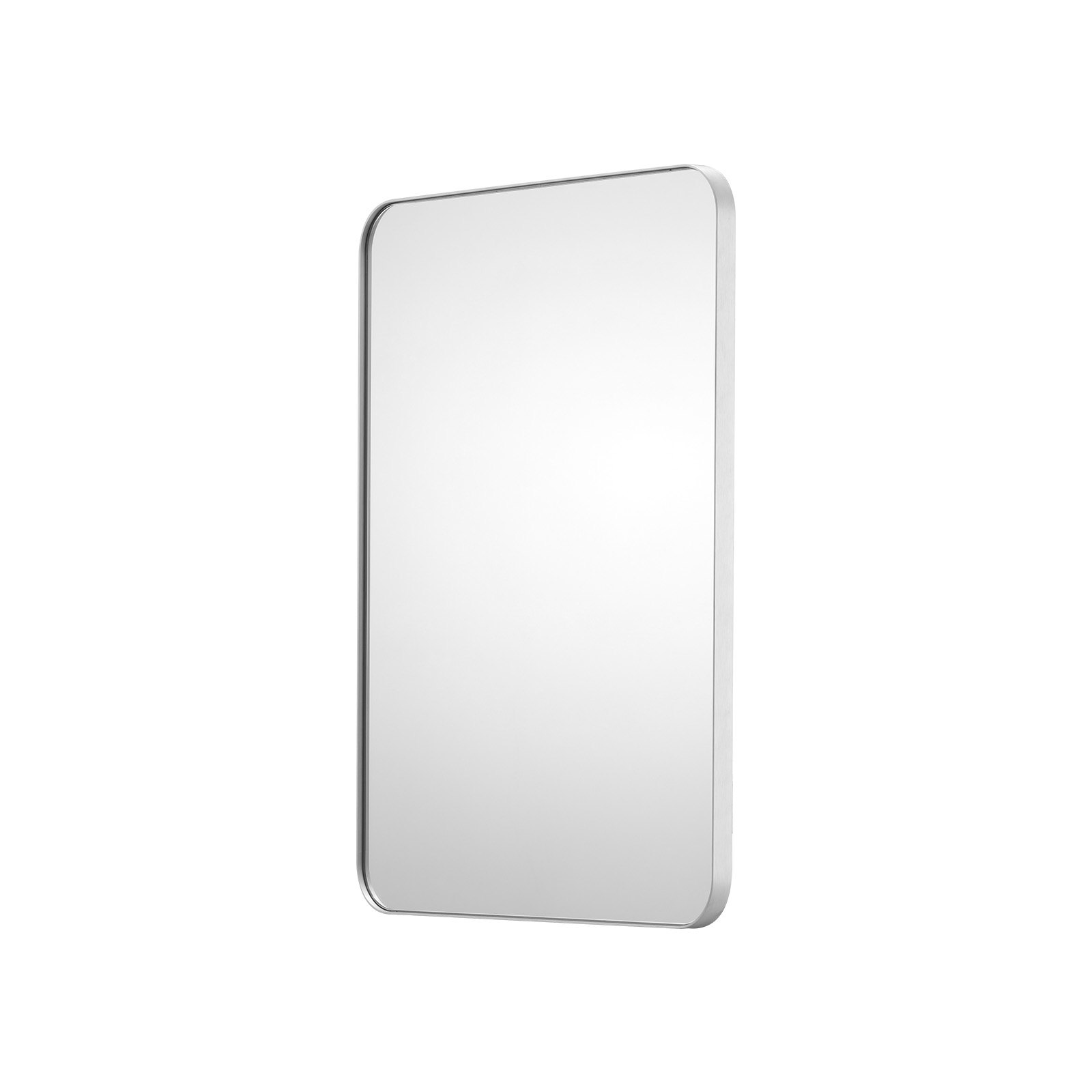 VEVOR Wall Mounted Makeup Mirror, 0.15" Thick, 22" x 30" Mirror with Aluminium Alloy Frame & Explosion-Proof Film, Scratch-Resistant Mirror with Z-Shaped Bracket, Fit for Bathroom/Bedroom/Living Room
