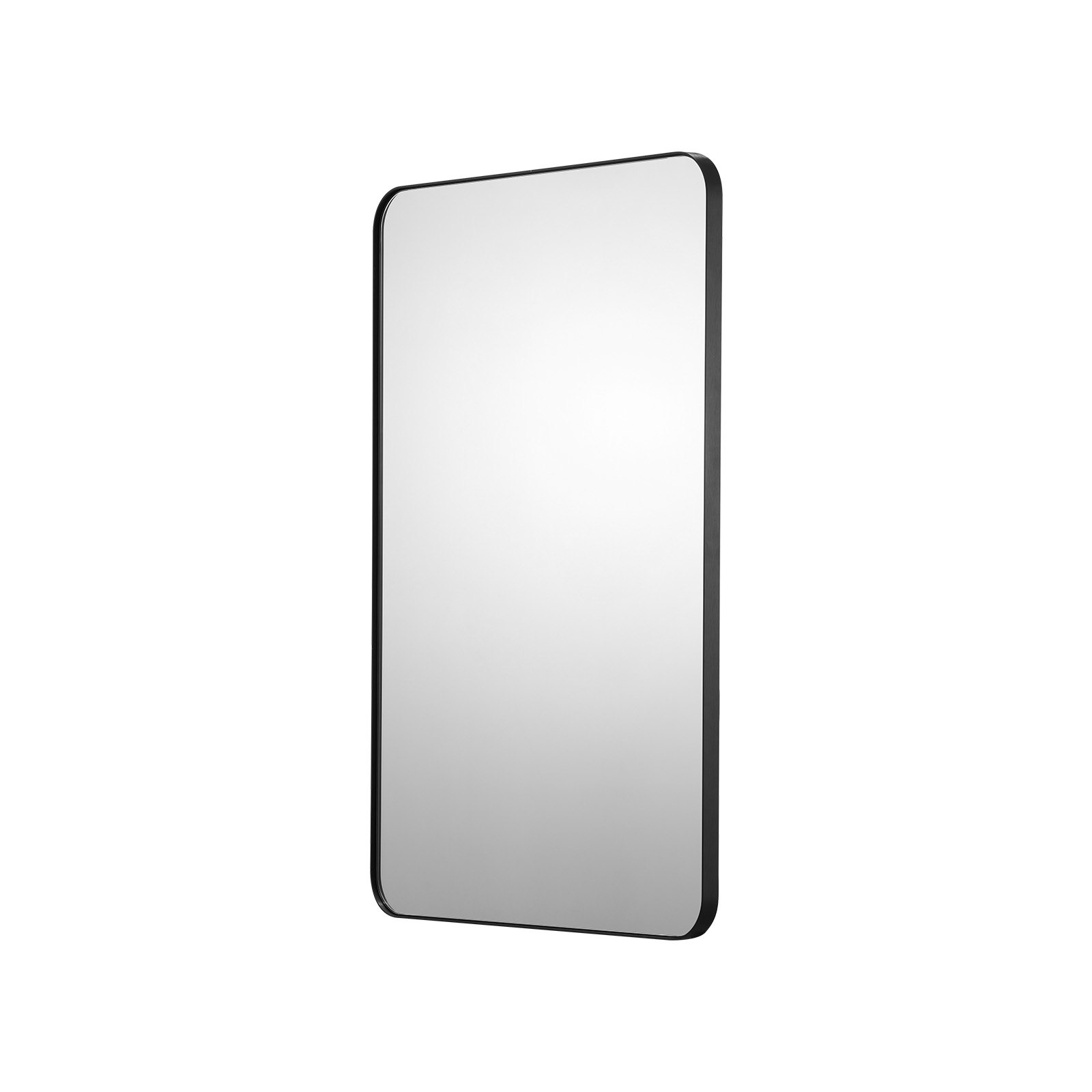 VEVOR Wall Mounted Makeup Mirror, 0.15" Thick, 24" x 36" Mirror with Aluminium Alloy Frame & Explosion-Proof Film, Scratch-Resistant Mirror with Z-Shaped Bracket, Fit for Bathroom/Bedroom/Living Room