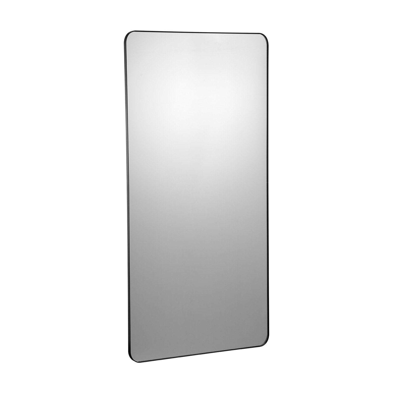VEVOR Wall Mounted Makeup Mirror, 0.15" Thick, 28" x 60" Mirror with Aluminium Alloy Frame & Explosion-Proof Film, Scratch-Resistant Mirror with Z-Shaped Bracket, Fit for Bathroom/Bedroom/Living Room