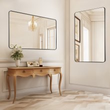 VEVOR Square Wall Mounted Mirror 30" x 40" Mirror with Aluminium Alloy Frame