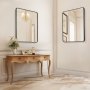 VEVOR Wall Mounted Makeup Mirror, 0.15" Thick, 36" x 36" Mirror with Aluminium Alloy Frame & Explosion-Proof Film, Scratch-Resistant Mirror with Z-Shaped Bracket, Fit for Bathroom/Bedroom/Living Room