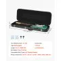 VEVOR Electric Guitar Hard Case, 1095 mm Rectangular Guitar Hard Case, With Lock Latch Keys Handle, PVC Padding Soft Lining Water-Resistant Hard Shell Guitar Cases, for 990 mm Electric Guitars, Black