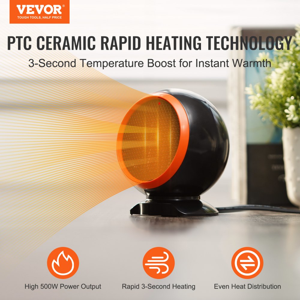 Calentador Eléctrico De Bajo Consumo Ptc Ceramic Heating