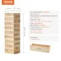 VEVOR Tumbling Timber Toy, 54 Blocks Tumble Tower Blocks Game, Pine Wood Tumbling Tower Game with Storage Crate, Wooden Stacking Game for 1 or More Players, Tumble Tower Family Game for Indoor/Outdoor