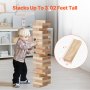 Tumbling Timber Toy 54 Blocks Medium Tumble Tower Block Game Pine Wood Bag