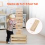 Tumbling Timber Toy 60 Blocks Giant Tumble Tower Blocks Game Pine Wood Box