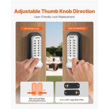 Mechanical Keyless Entry Door Lock 14 Key Mechanical Door Locks Single-Side