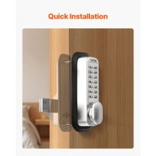 Mechanical Keyless Entry Door Lock 14 Key Mechanical Door Locks Single-Side