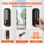 VEVOR Mechanical Keyless Entry Door Lock, 14 Digit Keypad, Outdoor Gate Door Locks Set with Surface-mounted Latch, Water-proof Zinc Alloy, Keypad and Knob, Easy to Install, for Garden, Yard, Garage