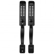VEVOR Mechanical Keyless Entry Door Lock, 2.0 Code Upgrade, 4-7 Digits Code, Double-Sided Push Button Combination Keypad Door Lock with Pull Handle, Auto Locking, for Garden Gates, Indoor or Outdoor