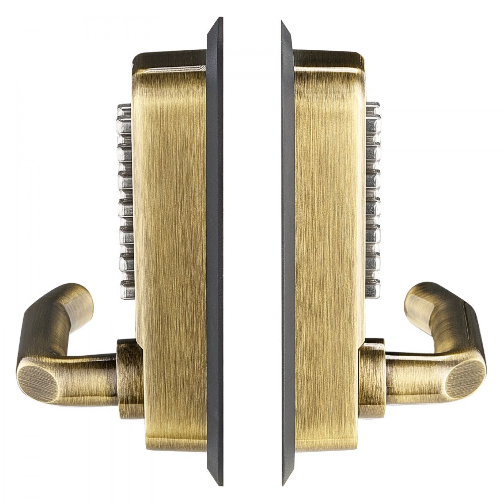 VEVOR Mechanical Keyless Entry Door Lock, 14 Key Mechanical Door Lock, Mechanical Keypad Door Lock with Handle, Double-Sided Stainless Steel Waterproof Keyless Gate Lock, for Home Office Fence Garage