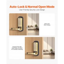 Mechanical Keyless Entry Door Lock 14 Key Mechanical Door Lock for Outdoor Fence