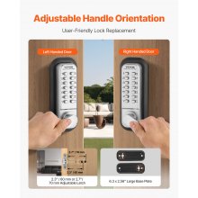 Mechanical Keyless Entry Door Lock 14 Key Mechanical Door Lock for Outdoor Fence