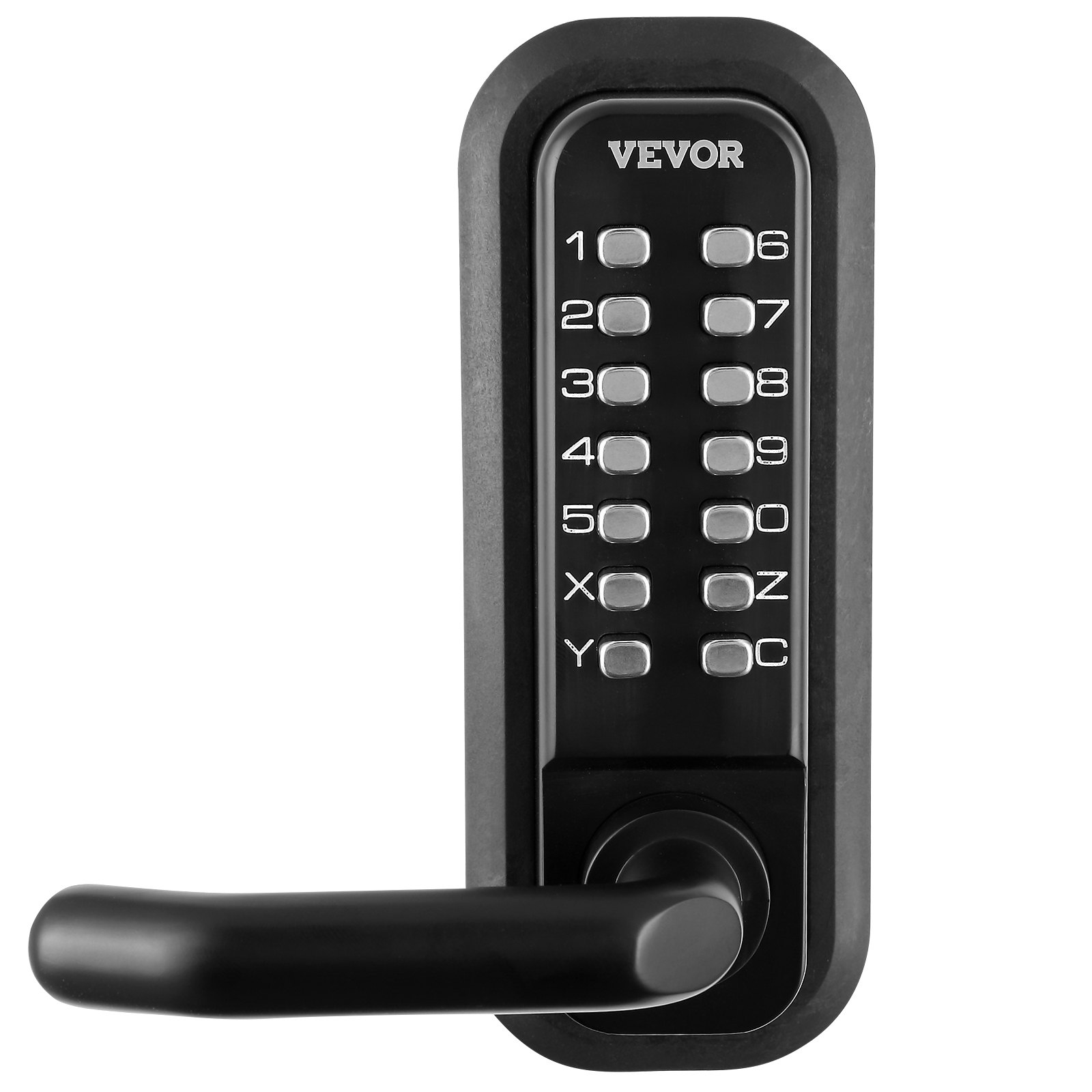 VEVOR keyless entry door lock with black keypad and ergonomic handle.
