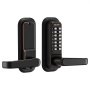 Cerradura mecánica sin llave VEVOR, actualización de código 2.0, código de 4 a 7 dígitos, cerradura de puerta con teclado de combinación de un solo lado con pulsador y manija, bloqueo automático, para interiores o exteriores, bronce aceitado.