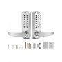 Mechanical Keyless Entry Door Lock 14 Key Mechanical Keypad Lock for Home Sliver