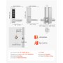 VEVOR Mechanical Keyless Entry Door Lock, 2.0 Code Upgrade, 5 Digits Code, Single-Sided Push Button Combination Keypad Door Lock with Handle, Auto Locking, for Garden Gates, Indoor or Outdoor, Silver