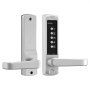 VEVOR Mechanical Keyless Entry Door Lock, 2.0 Code Upgrade, 5 Digits Code, Single-Sided Push Button Combination Keypad Door Lock with Handle, Auto Locking, for Garden Gates, Indoor or Outdoor, Silver