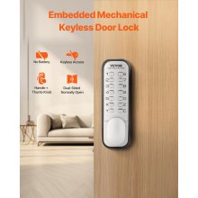 VEVOR Mechanical Keyless Entry Door Lock 14 Key Mechanical Keypad Door Knob Home