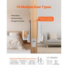 Mechanical Keyless Entry Door Lock 14 Key Mechanical Keypad Door Knob Stainless