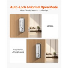 VEVOR Mechanical Keyless Entry Door Lock 14 Key Mechanical Keypad Door Knob Home