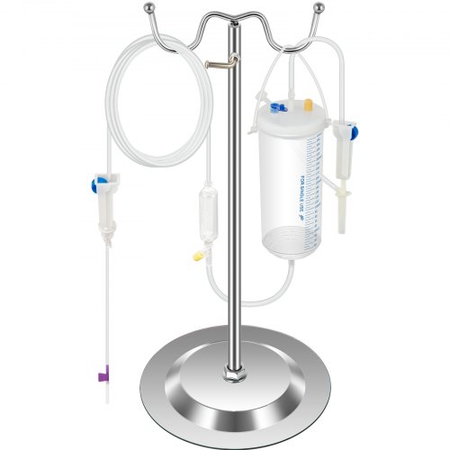VEVOR Phlebotomy Practice Kit, Dark Skin IV Practice Kit Venipuncture Learning Phlebotomy Practice Arm Kit with Infusion Stand for Nurse, Medical Students