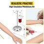 VEVOR Intravenous Practice Arm Kit Made of PVC, Latex Material Phlebotomy Arm with Infusion Stand, Practice Arm for Phlebotomy with a Storage Handbag, IV Practice Arm Kit for Venipuncture Practice