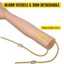 VEVOR Kit de brazo de práctica intravenosa hecho de PVC, brazo de flebotomía de material de látex con soporte de infusión, brazo de práctica para flebotomía con bolso de almacenamiento, kit de brazo de práctica intravenosa para práctica de punción venosa