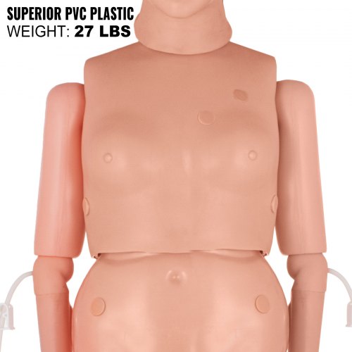 VEVOR Manikin for The Cure of The Patient Didactic Material in PVC Medical Training Teaching Manikin Model Woman for Teaching at School of Nursing Medicine