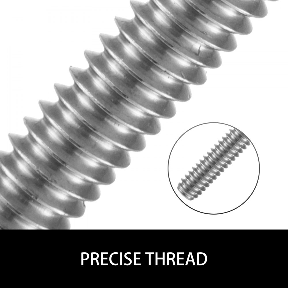 VEVOR Cable Railing Swage 3/16 Inch Stainless Steel Railing 104 Pack SS316 Hand Swage Threaded Stud Tension End Fitting Terminal Cable Railing Kit for Stair Deck Railing Wood & Metal Post