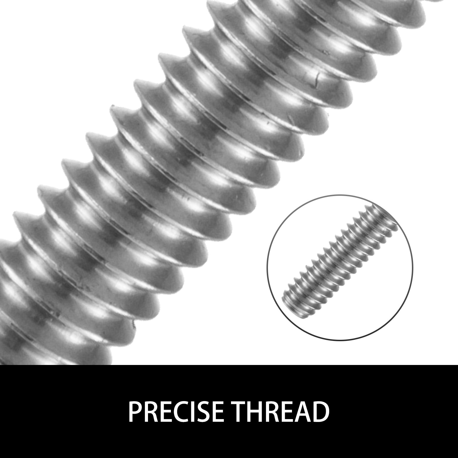 VEVOR Cable Railing Swage 3/16 Inch Stainless Steel Railing 104 Pack SS316 Hand Swage Threaded Stud Tension End Fitting Terminal Cable Railing Kit for Stair Deck Railing Wood & Metal Post