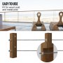 VEVOR 12 Packs Cable Railing Kit, T316 Stainless Steel Swage Threaded Stud, Fitting 1/8'' Stainless Steel Cable Railing System, Terminal Tensioner for Stair Deck Railing, Wood and Metal Post