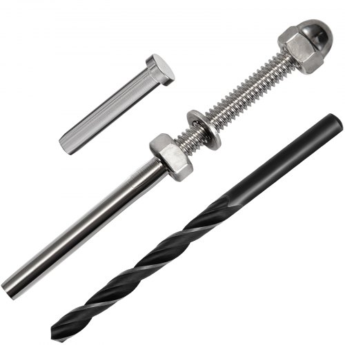 VEVOR 22 Packs Cable Railing Kit, T316 Stainless Steel Swage Threaded Stud, Fitting 1/8'' Stainless Steel Cable Railing System, Terminal Tensioner for Stair Deck Railing, Wood and Metal Post