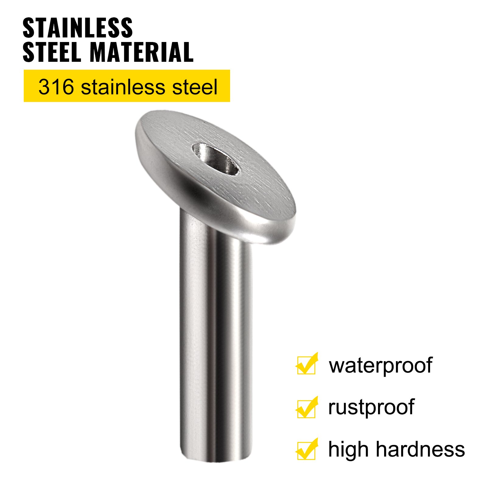VEVOR Cable Railing Kit, 42 Packs T316 Stainless Steel 30 Degrees Angle Beveled Protector Sleeves, Fit 1/8'' Cable Railing Hardware System for Stair Railing, Deck Railing, DIY Balustrade