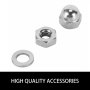VEVOR 52 Pack 1/8 Inch Stainless Steel SS316 Hand Swage Threaded Stud Tension End Fitting Terminal Cable Kit for Stair Deck Railing Wood & Metal Post, Silver