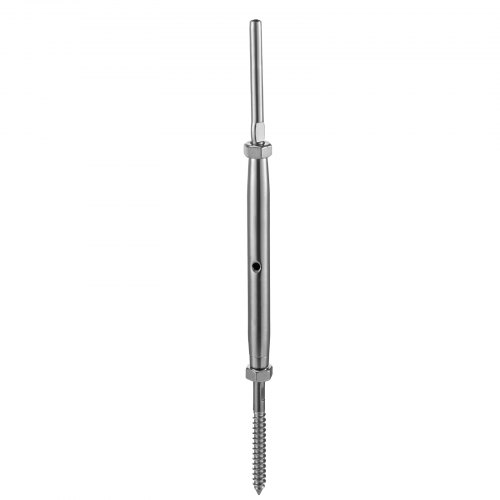VEVOR Cable Railing Swage 1/8 pulgadas barandilla de acero inoxidable 52 unidades SS316 Hand Swage roscado Stud Tension End Fitting Terminal Cable Railing Kit para escalera cubierta barandilla madera y poste de metal