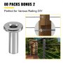 VEVOR T316 Stainless Steel Wire Cable, 1/8'' x 500ft Aircraft Wire Rope, 7x7 Strand Construction, w/ 82pcs Protective Protector Sleeve for Stair Handrail, Yard, Garden, Deck Railing