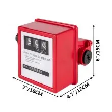 VEVOR Mechanical Fuel Meter 20 GPM Fuel Flow Meter 3-Digital Batch Display Fuel Transfer Meter 2.54 cm Diesel Fuel Flow Meter All Fuel Transfer Pumps Gasoline Flow Meter