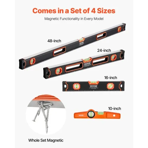 Loodide komplekt magnetiga, helendavad, 4-osa (120, 60, 40, 25 cm) — pilt 3