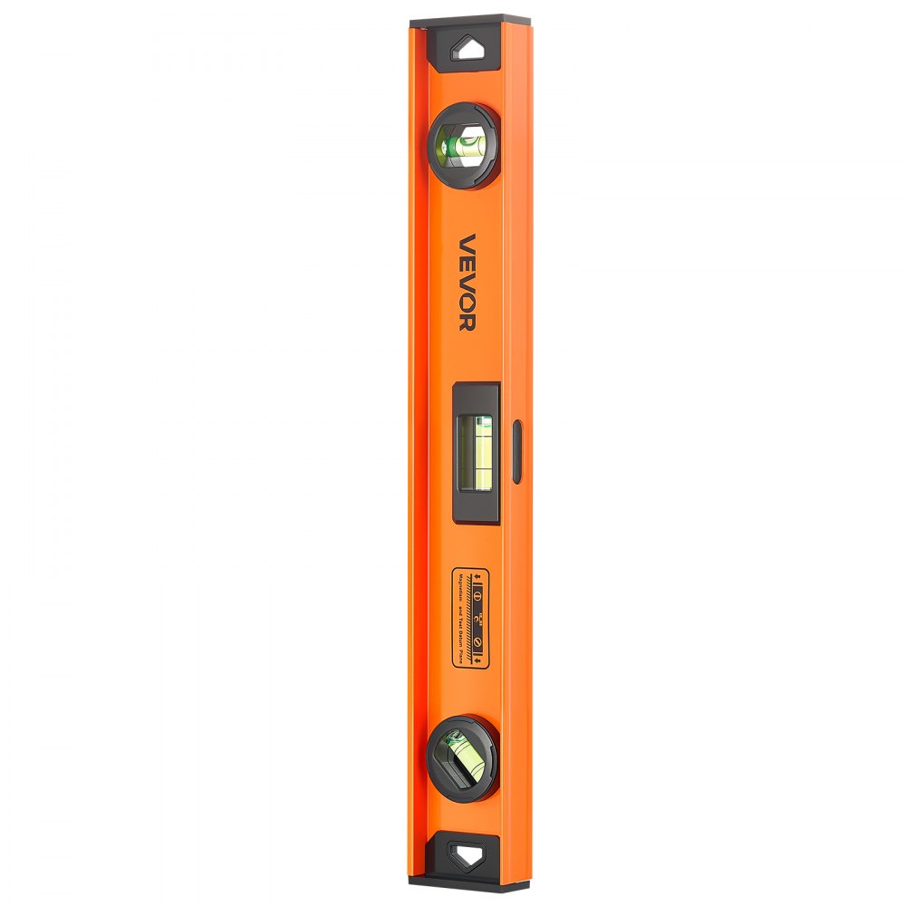 VEVOR Magnetic Level Set, 4-Piece (400/600/900/1200 mm), Aluminum Alloy I-Beam Bubble Leveler with Clear 3 Green Vials & Hanging Hole, Level Tool Ideal for Hanging Pictures, Home Improvement & DIY