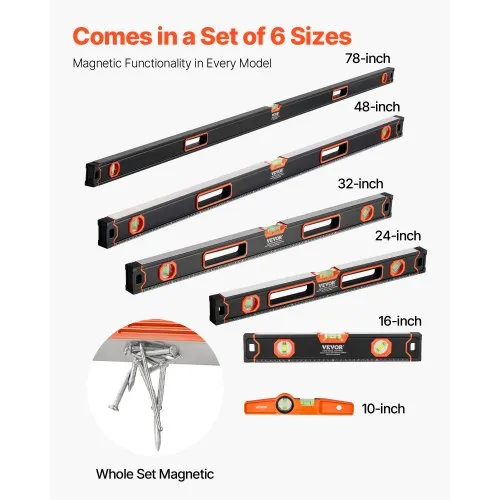 Loodide komplekt magnetiga, 6-osa (200, 120, 80, 60, 40, 25 cm) — pilt 3
