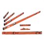 VEVOR magnetic torpedo level set with carrying case, featuring multiple sizes in bright orange.