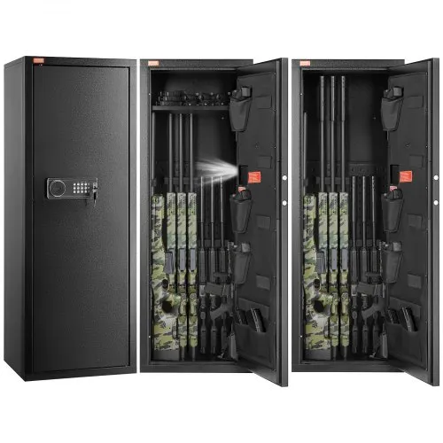 VEVOR 8-10 Rifles Gun Safe, Rifle Safe with Lock & Digital Keypad, Quick Access Tall Gun Storage Cabinet with Removable Shelf, Rifle Cabinet for Home Rifle and Shotguns